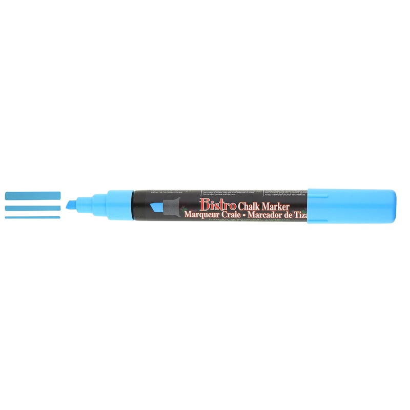 Uchida 483-C-F3 Chisel Tip Bistro Chalk Marker  Fluorescent Blue - Image 5